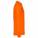 Polo de algodón de manga larga para hombre 180 g/m2 B&C color naranja