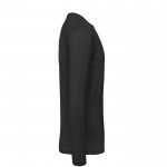 Camiseta de hombre de manga larga de algodón orgánico B&C color negro
