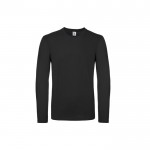 Camiseta de algodón de manga larga para hombre 145 g/m2 B&C color negro vista 11