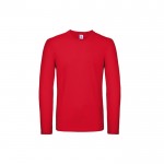 Camiseta de algodón de manga larga para hombre 145 g/m2 B&C color rojo