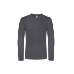 Camiseta de algodón de manga larga para hombre 145 g/m2 B&C color gris oscuro