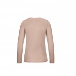 Camiseta de algodón para mujer de manga larga 145 g/m2 B&C color rosa pastel