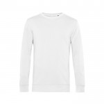 Sudadera de cuello redondo de algodón orgánico 280 g/m2 B&C color blanco
