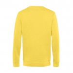 Sudadera de cuello redondo de algodón orgánico 280 g/m2 B&C color amarillo vista detalle 2
