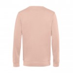 Sudadera de cuello redondo de algodón orgánico 280 g/m2 B&C color rosa pastel vista detalle 2