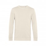 Sudadera de cuello redondo de algodón orgánico 280 g/m2 B&C color blanco roto
