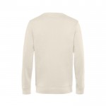 Sudadera de cuello redondo de algodón orgánico 280 g/m2 B&C color blanco roto vista detalle 2