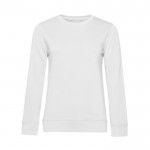 Sudadera para mujer de manga larga en algodón 280 g/m2 B&C color blanco