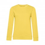 Sudadera para mujer de manga larga en algodón 280 g/m2 B&C color amarillo