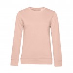 Sudadera para mujer de manga larga en algodón 280 g/m2 B&C color rosa pastel