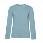Sudadera para mujer de manga larga en algodón 280 g/m2 B&C color azul grisáceo