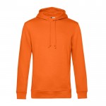 Sudadera moderna de algodón orgánico con capucha 280 g/m2 B&C color naranja oscuro