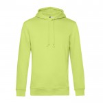 Sudadera moderna de algodón orgánico con capucha 280 g/m2 B&C color verde lima