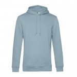 Sudadera moderna de algodón orgánico con capucha 280 g/m2 B&C color azul grisáceo vista 1