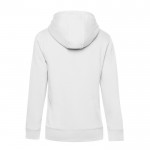 Sudadera de algodón y poliéster reciclado para mujer 280 g/m2 B&C color blanco vista detalle 2