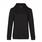 Sudadera de algodón y poliéster reciclado para mujer 280 g/m2 B&C color negro