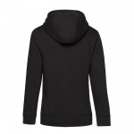 Sudadera de algodón y poliéster reciclado para mujer 280 g/m2 B&C color negro vista detalle 2