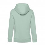 Sudadera de algodón y poliéster reciclado para mujer 280 g/m2 B&C color verde menta vista detalle 2