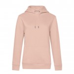 Sudadera de algodón y poliéster reciclado para mujer 280 g/m2 B&C color rosa pastel