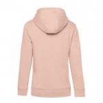 Sudadera de algodón y poliéster reciclado para mujer 280 g/m2 B&C color rosa pastel vista detalle 2