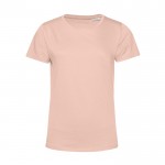 Camiseta de algodón orgánico para mujer manga corta 150 g/m2 B&C color rosa pastel