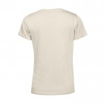 Camiseta de algodón orgánico para mujer manga corta 150 g/m2 B&C color blanco roto vista detalle 2