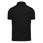 Polo clásico unisex de algodón en manga corta 180 g/m2 B&C color negro vista detalle 2