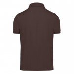 Polo clásico unisex de algodón en manga corta 180 g/m2 B&C color marrón oscuro vista detalle 2