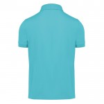 Polo clásico unisex de algodón en manga corta 180 g/m2 B&C color turquesa vista detalle 2