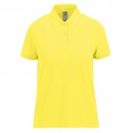 Polo clásico de algodón para mujer de manga corta 180 g/m2 B&C color amarillo