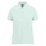 Polo clásico de algodón para mujer de manga corta 180 g/m2 B&C color azul claro