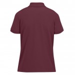 Polo clásico de algodón para mujer de manga corta 180 g/m2 B&C color burdeos vista detalle 2