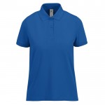 Polo clásico de algodón para mujer de manga corta 180 g/m2 B&C color azul real