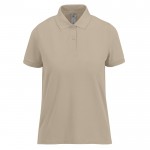 Polo clásico de algodón para mujer de manga corta 180 g/m2 B&C color arena