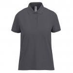 Polo clásico de algodón para mujer de manga corta 180 g/m2 B&C color gris oscuro