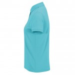 Polo clásico de algodón para mujer de manga corta 180 g/m2 B&C color turquesa