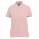 Polo clásico de algodón para mujer de manga corta 180 g/m2 B&C color rosa pastel