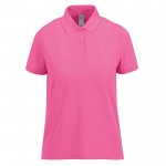Polo clásico de algodón para mujer de manga corta 180 g/m2 B&C color rosa