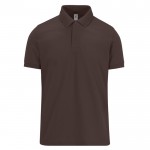 Polo básico unisex de algodón de manga corta 210 g/m2 B&C color marrón oscuro