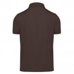 Polo básico unisex de algodón de manga corta 210 g/m2 B&C color marrón oscuro vista detalle 2