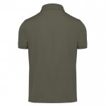 Polo básico unisex de algodón de manga corta 210 g/m2 B&C color verde militar vista detalle 2