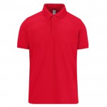 Polo básico unisex de algodón de manga corta 210 g/m2 B&C color rojo