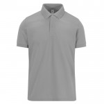 Polo básico unisex de algodón de manga corta 210 g/m2 B&C color gris jaspeado