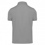 Polo básico unisex de algodón de manga corta 210 g/m2 B&C color gris jaspeado vista detalle 2