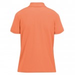 Polo básico de algodón para mujer de manga corta 210 g/m2 B&C color salmón vista detalle 2