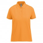 Polo básico de algodón para mujer de manga corta 210 g/m2 B&C color naranja