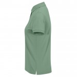 Polo básico de algodón para mujer de manga corta 210 g/m2 B&C color verde oliva