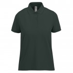 Polo básico de algodón para mujer de manga corta 210 g/m2 B&C color verde bosque