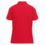 Polo básico de algodón para mujer de manga corta 210 g/m2 B&C color rojo vista detalle 2