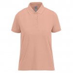 Polo básico de algodón para mujer de manga corta 210 g/m2 B&C color nude